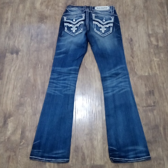 Rock Revival NWOT Women's 26 Bootcut May Bejeweled Embroidered Distressed - Picture 5 of 12